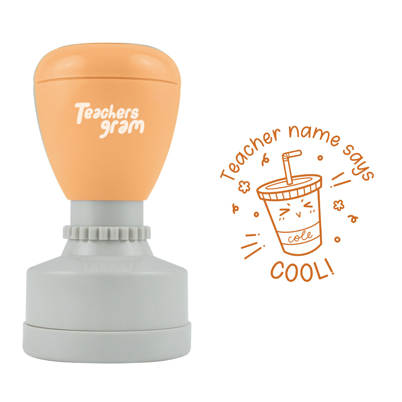 Personalized Teacher Says COOL Stamp