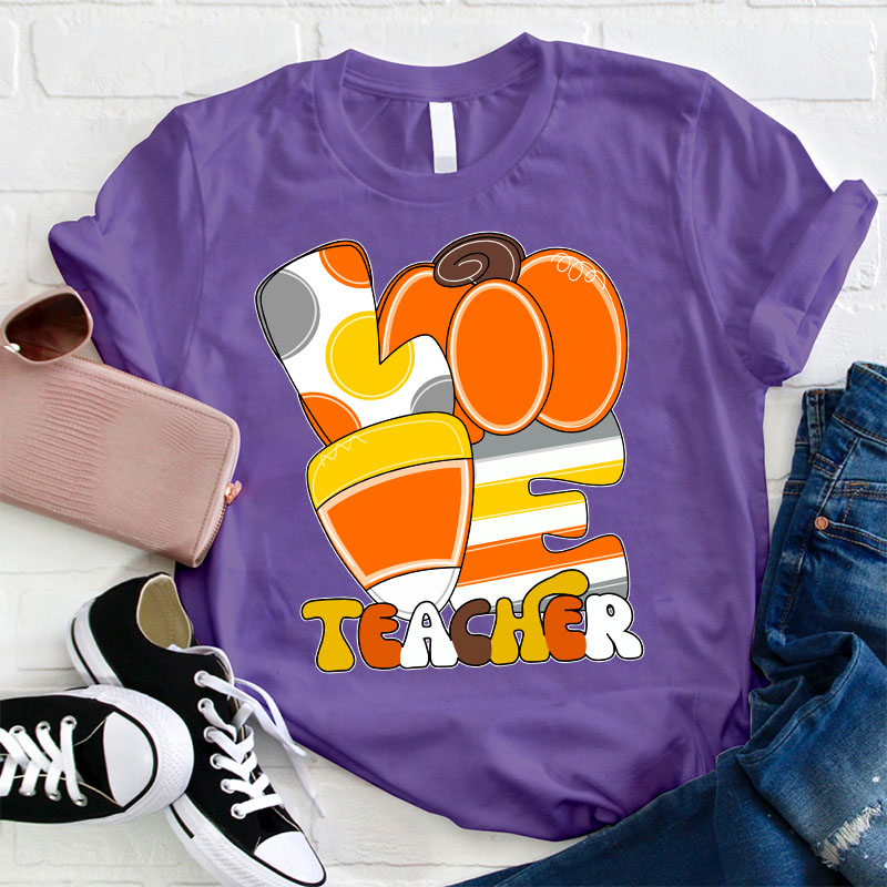 Candy Corn Love Teacher T-Shirt