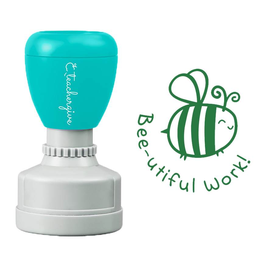 Bee Utiful Work Teacher Stamp