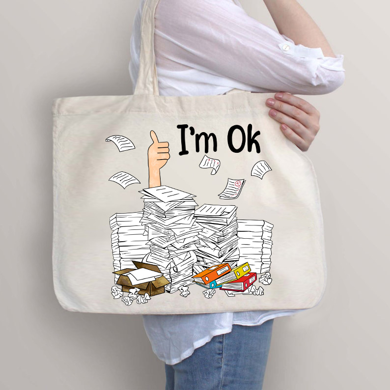 Ich bin OK Lehrer Tragetasche mit Reißverschluss