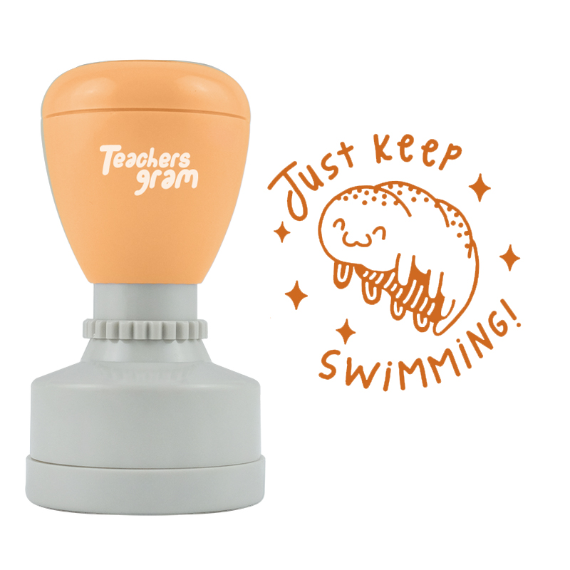 Einfach weiter schwimmen Lehrer Stempel