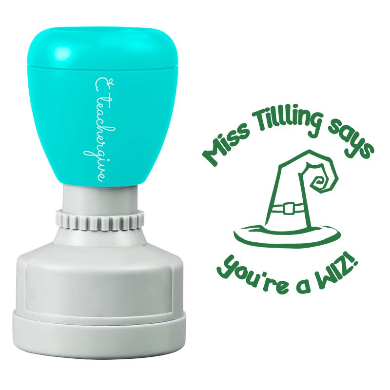 Personalized You'are Wiz Teacher Stamp