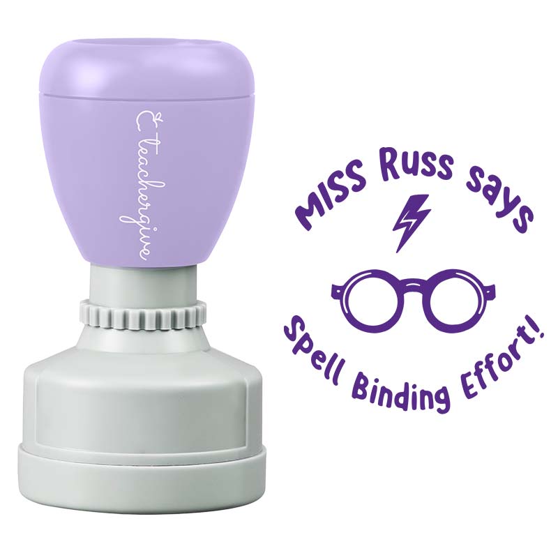 Personalized Spell Binding Effort Teacher Stamp