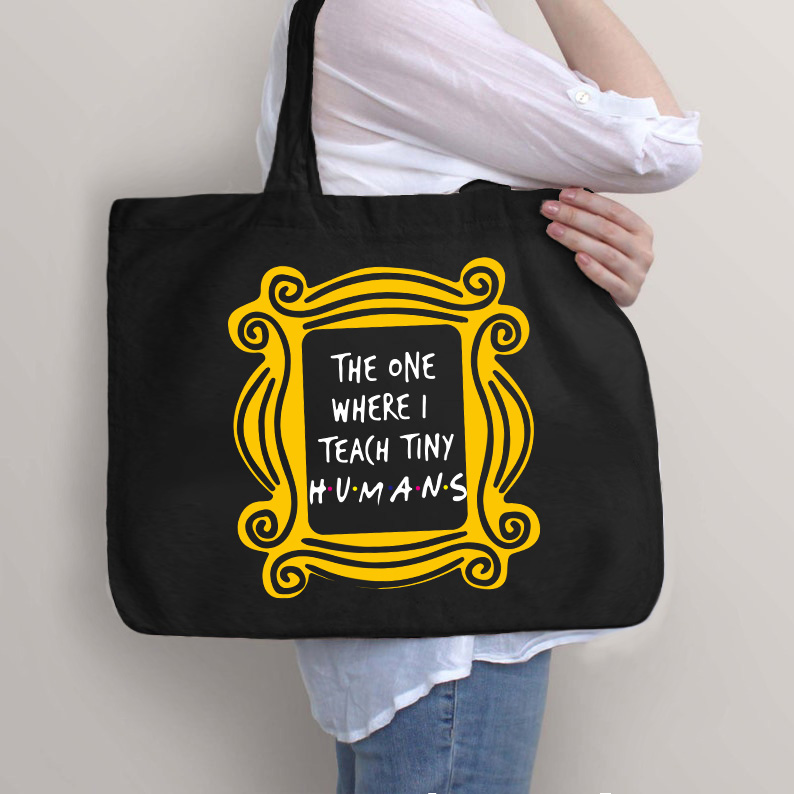 Der Ort, an dem ich kleine Menschen unterrichte Lehrer Tragetasche mit Reißverschluss