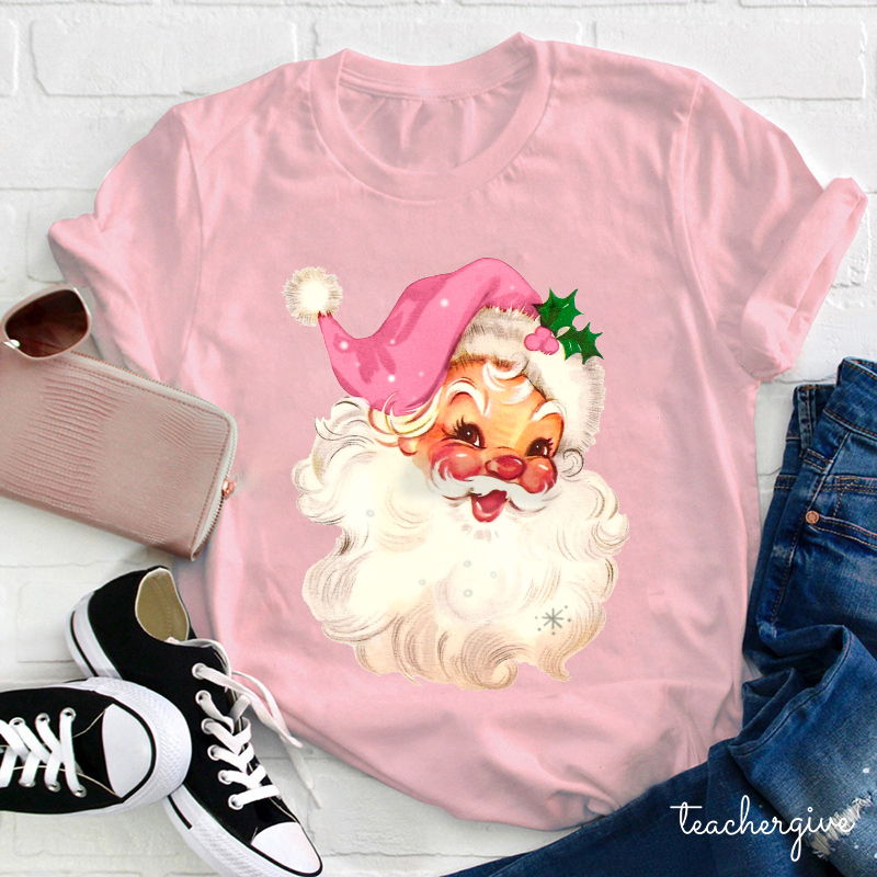 Pinky Santa Pinky Vibes Teacher T-Shirt