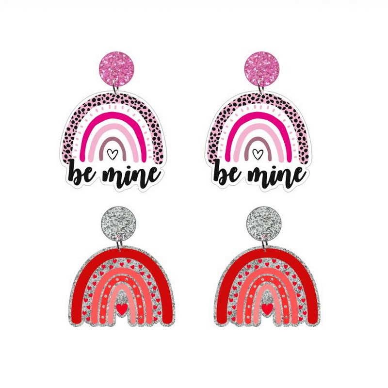Be Mine Rainbow Fashion Earrings