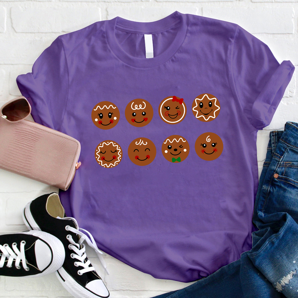 Gingerbread Face Teacher T-Shirt