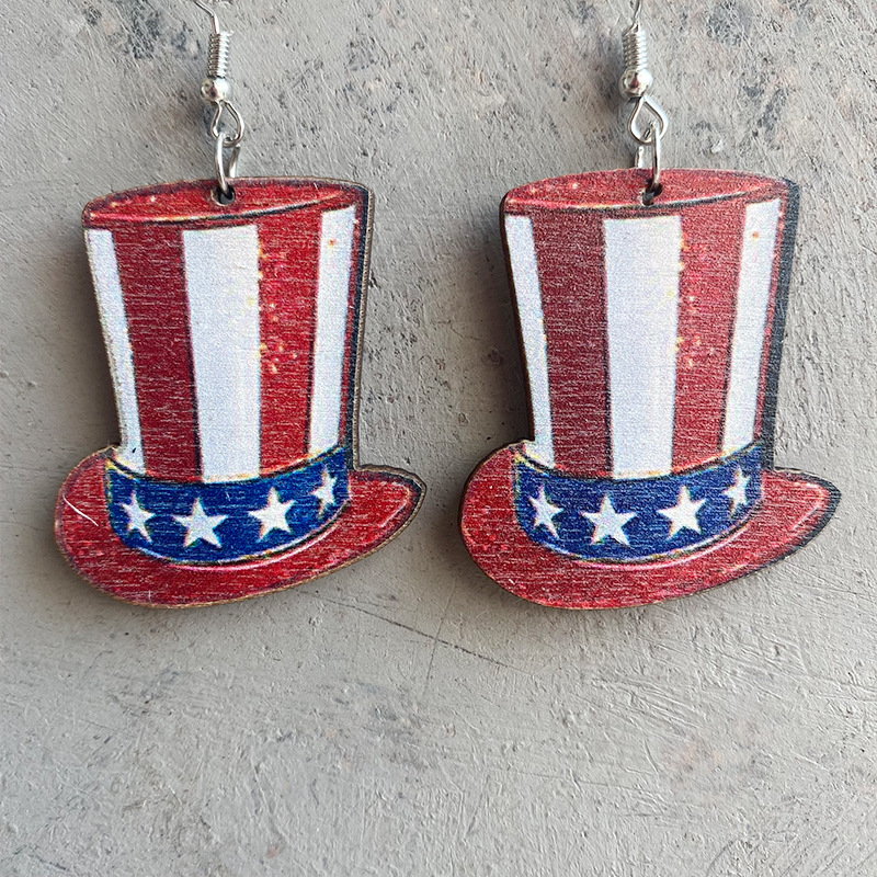 Magic Hat  Wooden Earrings