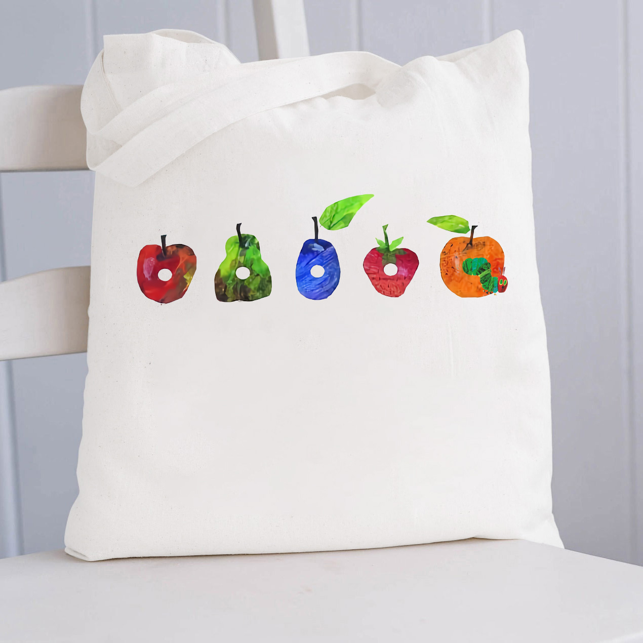 Fruits And Caterpillar  Tote Bag