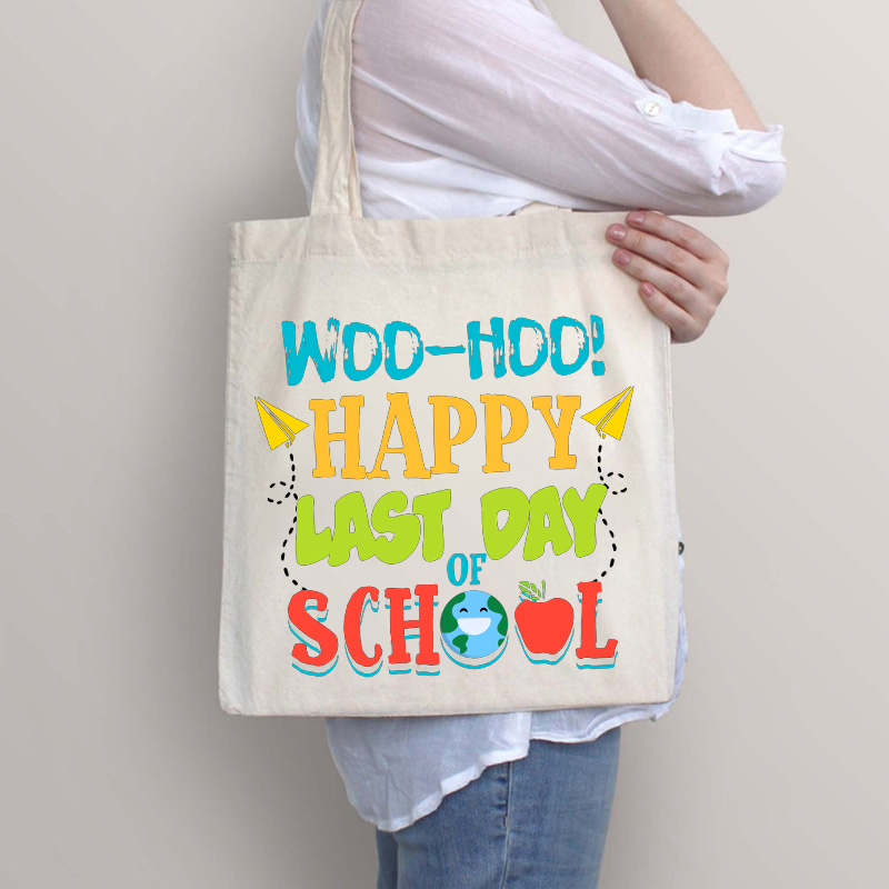 Schönen letzten Schultag Lehrer Tragetasche