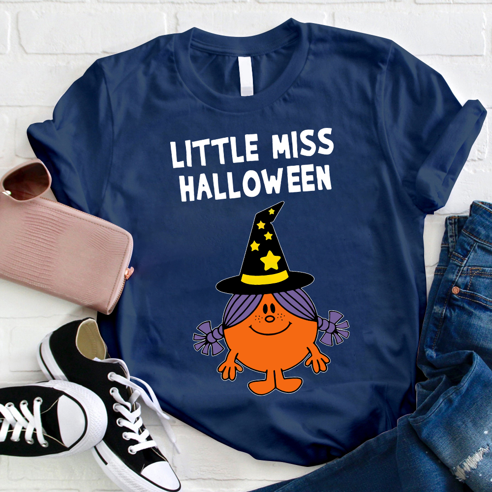 Little Miss Dress Like A Witch Halloween Teacher T-Shirt