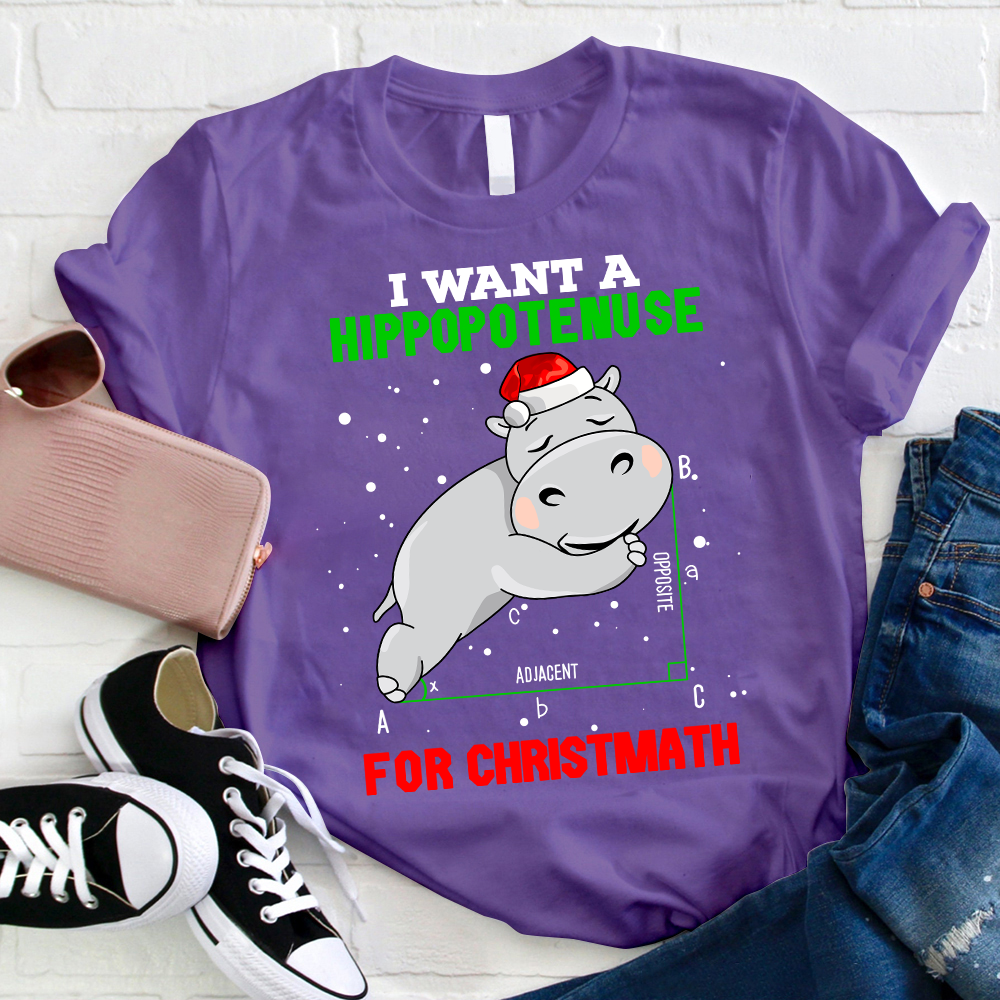 I Want A Hippopotenuse For Christmath T-Shirt