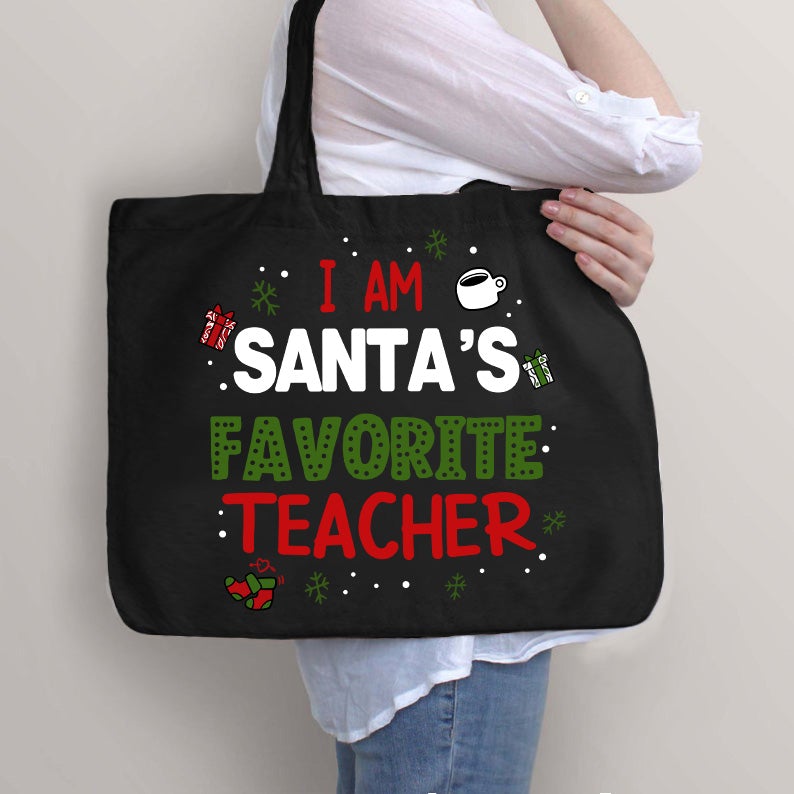Ich bin der Liebling des Weihnachtsmanns Lehrer Tragetasche mit Reißverschluss