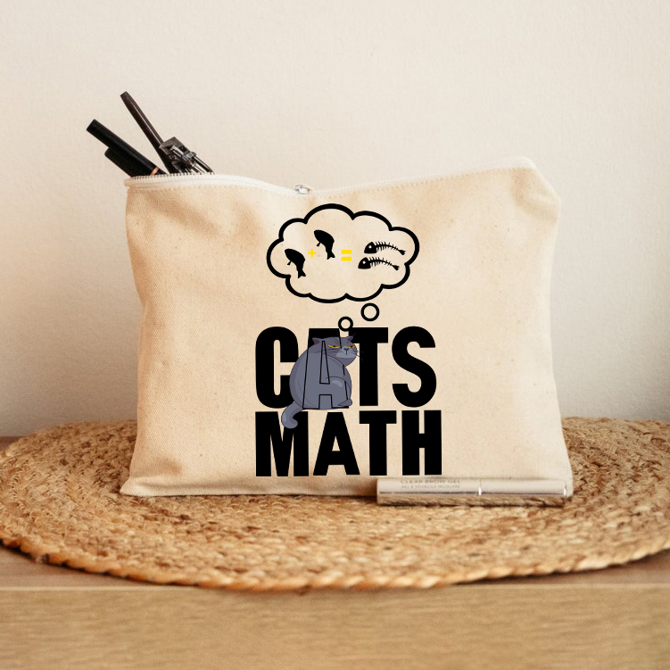Cats Math Makeup Bag