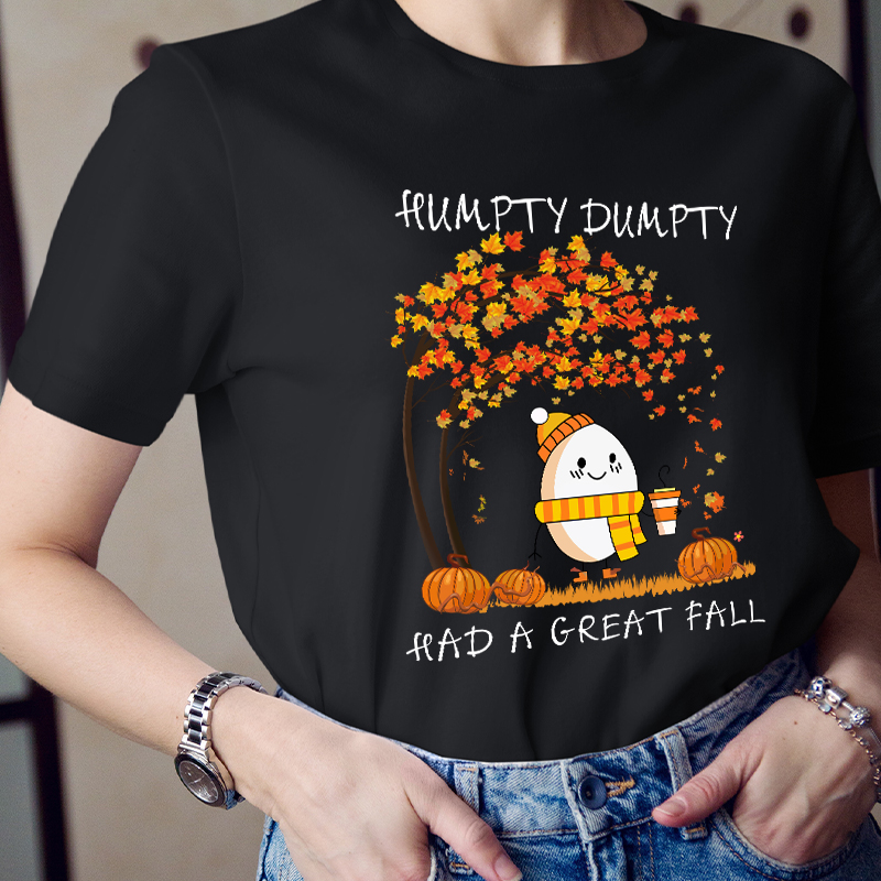 Humpty Happy Autumn Happy Fall Teacher T-Shirt