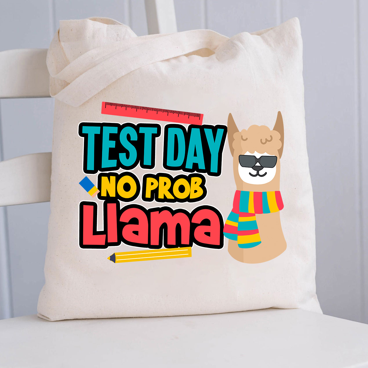 Testtag No Prob-Lama Lustig Lehrer Tragetasche