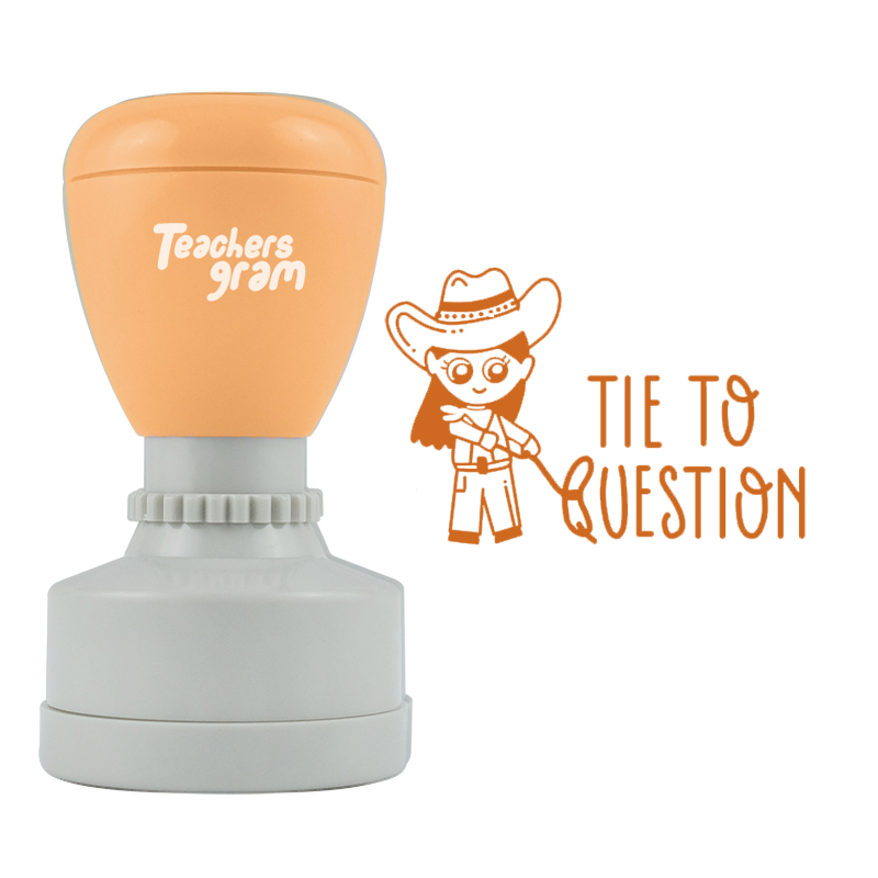 An die Frage knüpfen Lehrer Stempel