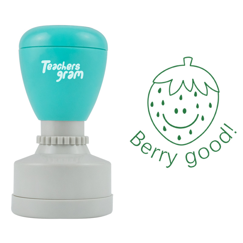 Gutes Lächeln Erdbeere Lehrer Stempel