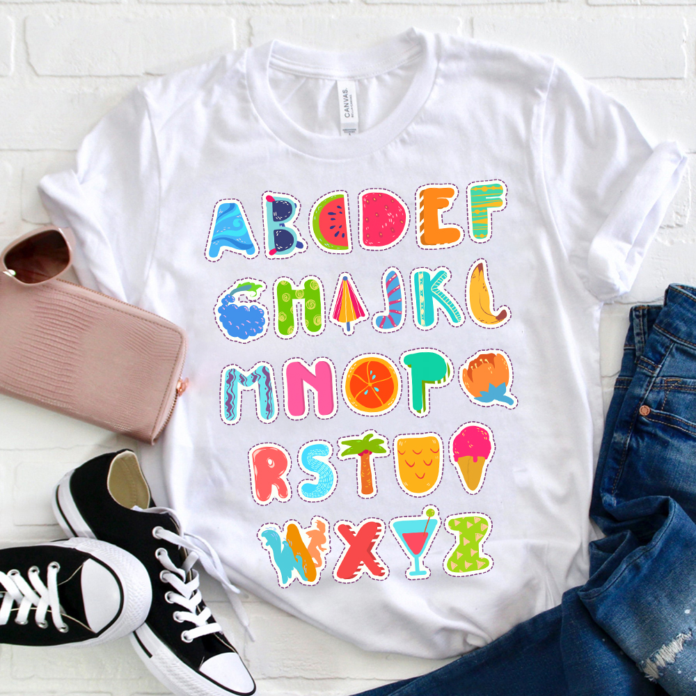 Fruits  Alphabet ABCD  T-Shirt