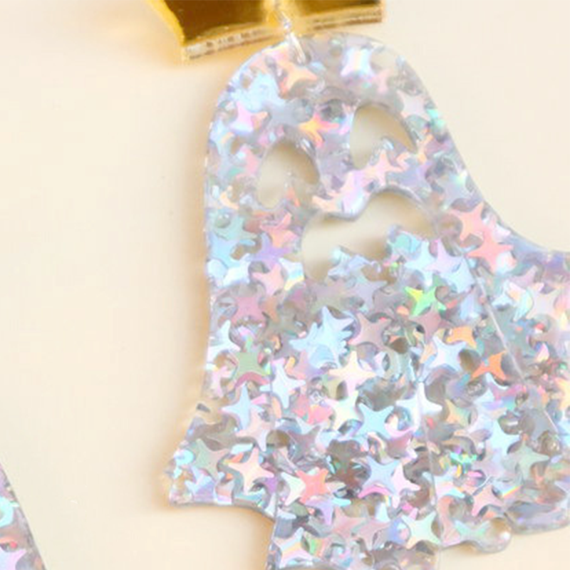 Shining Stars Ghosts Halloween Acrylic Earrings