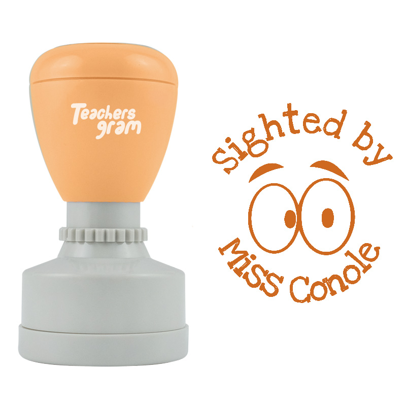 Personalized Sighted By Teacher Stamp