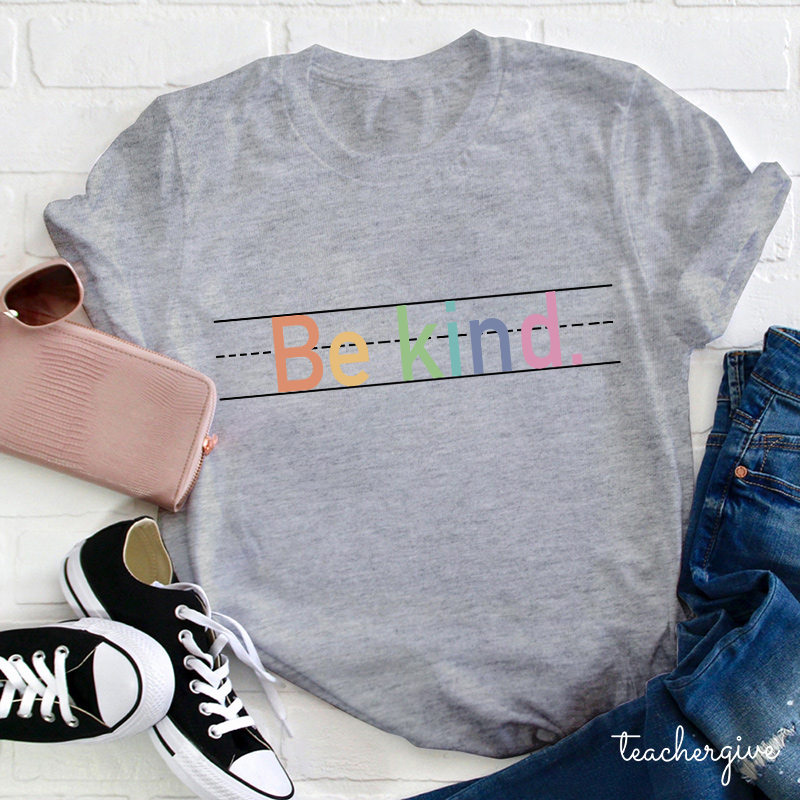 Colorful Be Kind Letter T-Shirt