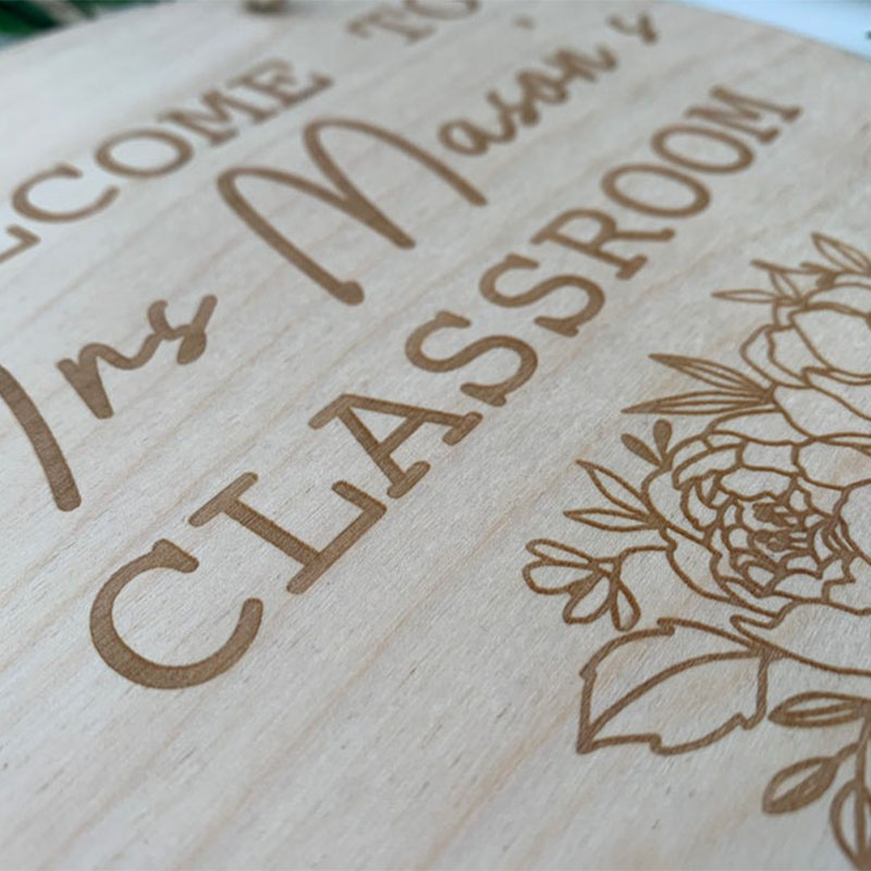 Personalized teacher classroom door sign