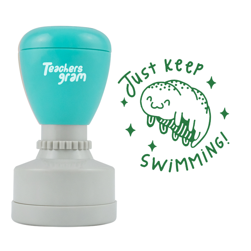 Einfach weiter schwimmen Lehrer Stempel