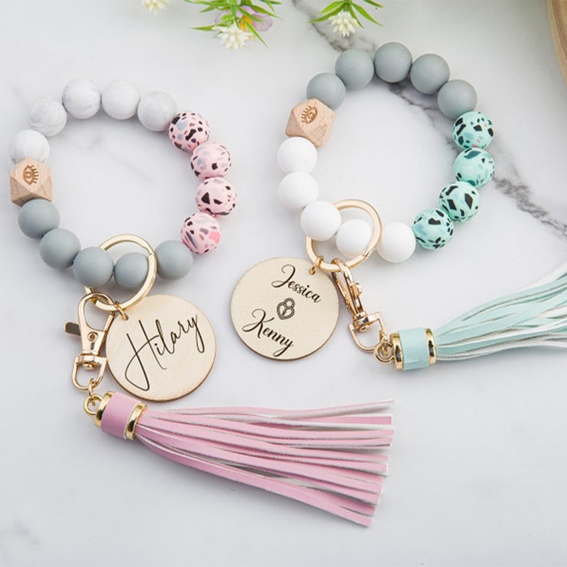 Personalized Teacher Gift Wristlet Keychain