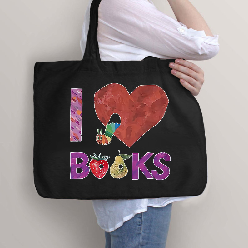 Ich liebe Bücher Lehrer Tragetasche mit Reißverschluss