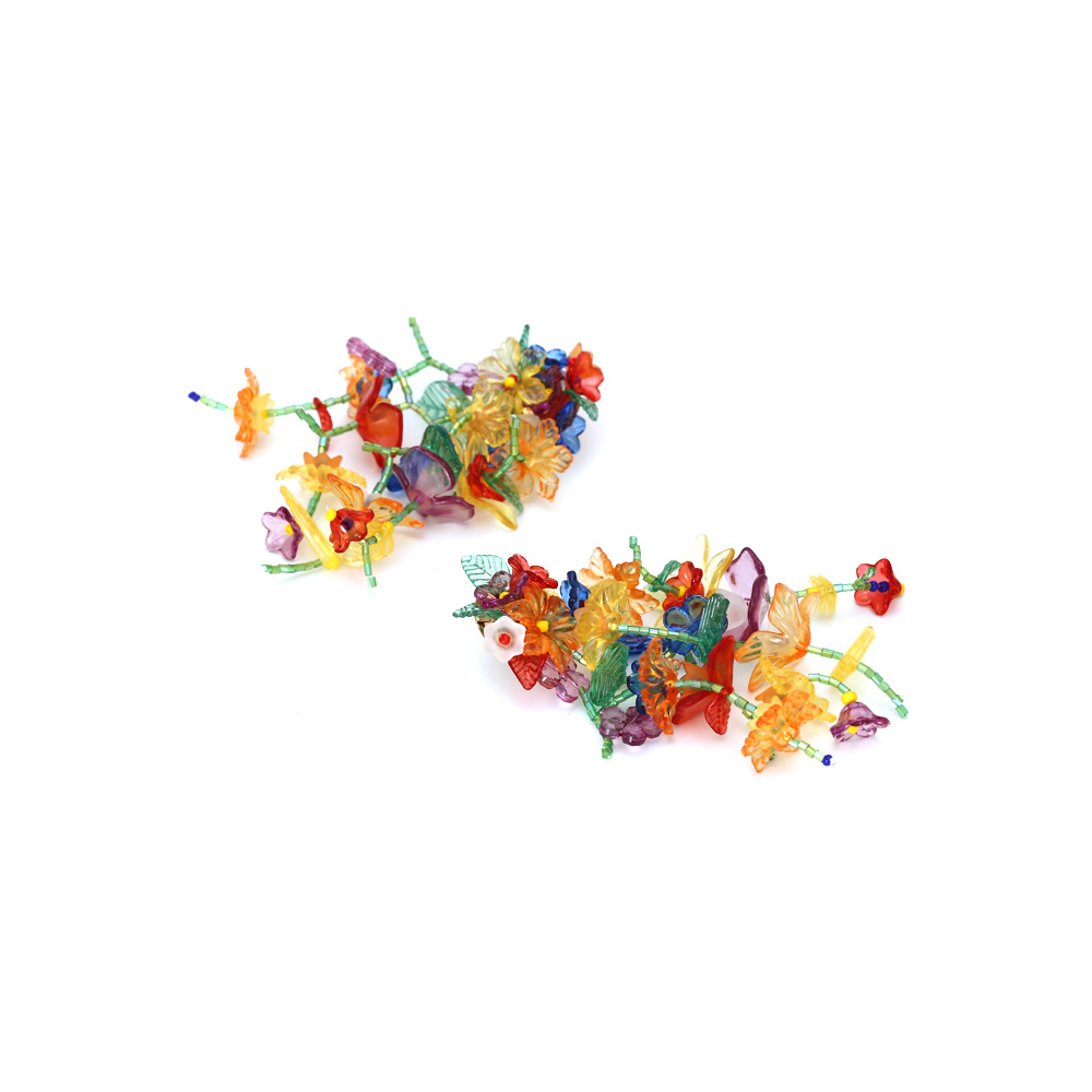 Flower Tassel Design Acrylic Earrings