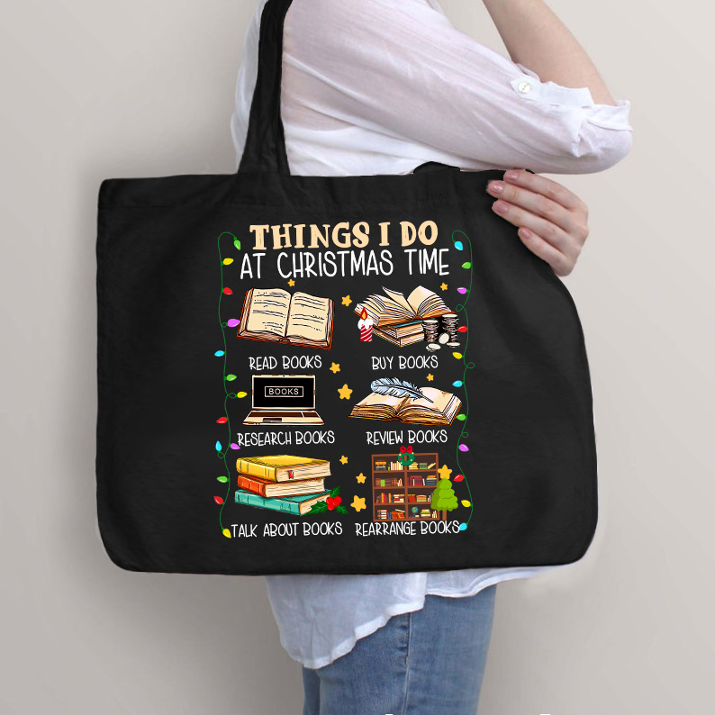 Dinge, die ich zur Weihnachtszeit mache Lehrer Tragetasche mit Reißverschluss