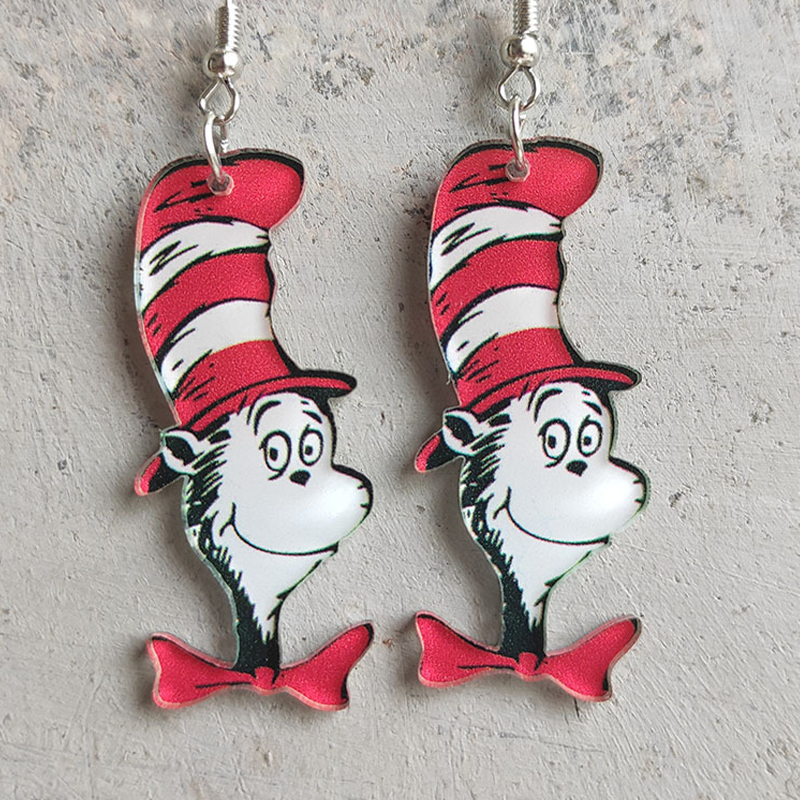 Magic Hat Cat Earrings