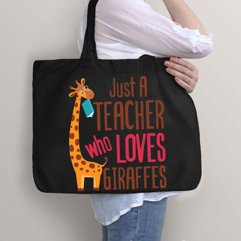 Nur ein Lehrer, der Giraffen liebt Lehrer Tragetasche mit Reißverschluss