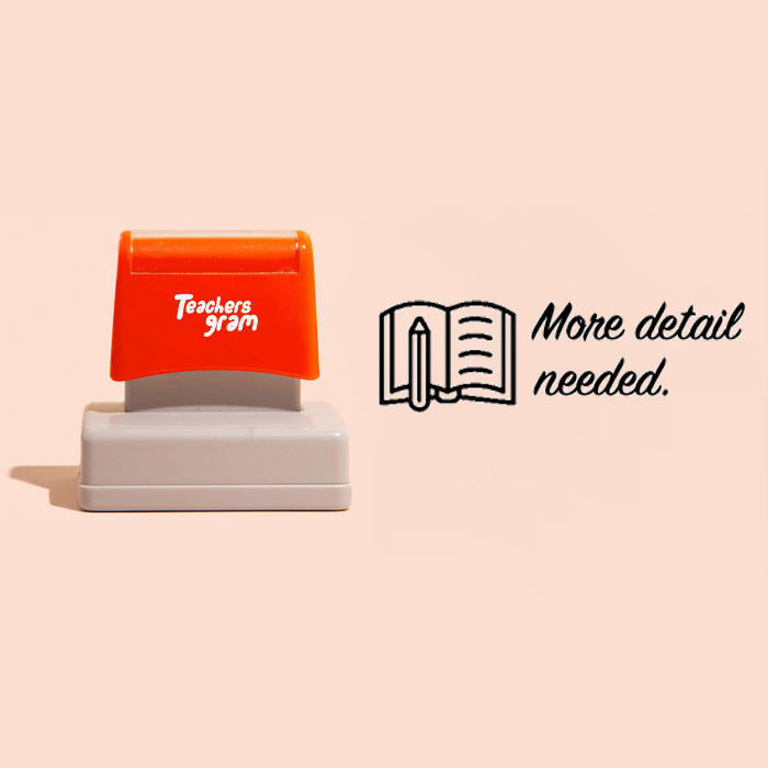 Weitere Details erforderlich Lehrer Rechteckiger Stempel