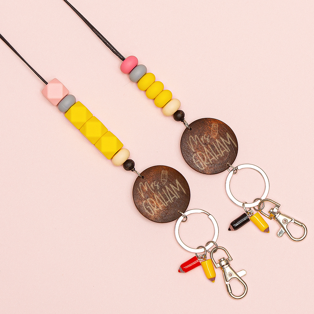 Personalized Pencil Bead Lanyard