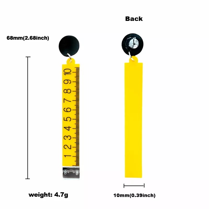 Long Ruler Scale Fashion Earrings