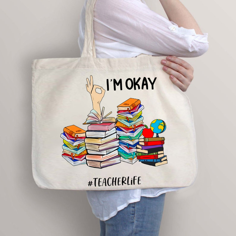 Mir geht es gut Lehrer Tragetasche mit Reißverschluss