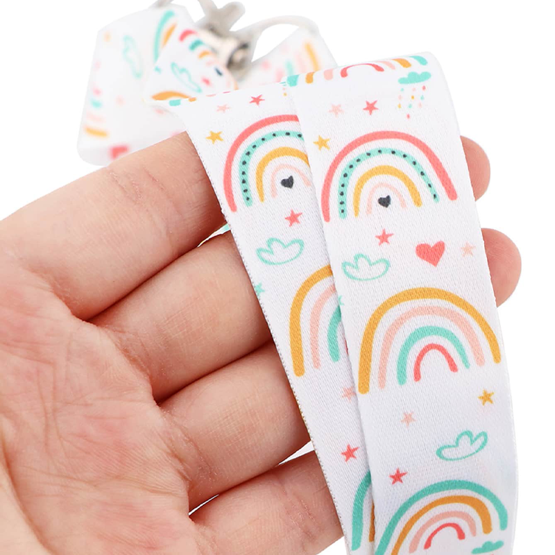 Rainbow Print Lanyard