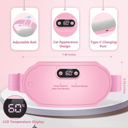  Heating Pads Period Cramps,6 Heat Levels and 6 Massage Modes