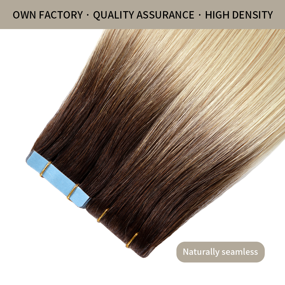 YILITE Seamless Injected HandTied Invisible Tape In Hair Extension 20