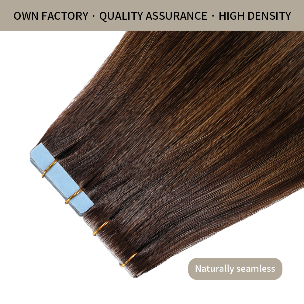 YILITE Seamless Injected HandTied Invisible Tape In Hair Extension 20