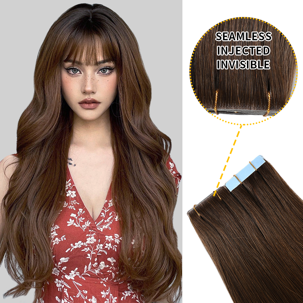 YILITE Seamless Injected HandTied Invisible Tape In Hair Extension 20