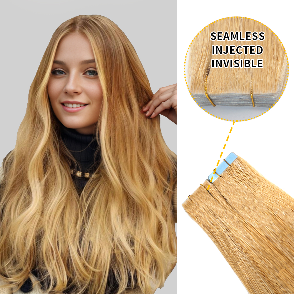 YILITE Seamless Injected HandTied Invisible Tape In Hair Extension 20