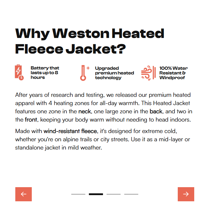 Heated Fleece Jacket for Men