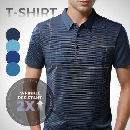 Men's Loose Cool Breathable Lapel T-Shirt