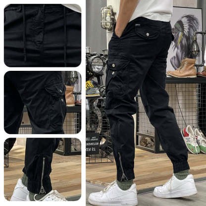 Men's Multi-Pockets Drawstring Elastic Waist Cargo Pants — ❄️Winter Sale 50% Off