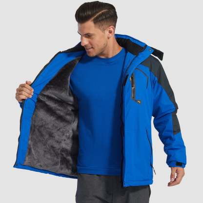 Men's Water-Repellent Winter Ski Jacket with Fleece Lining - MAGCOMSEN