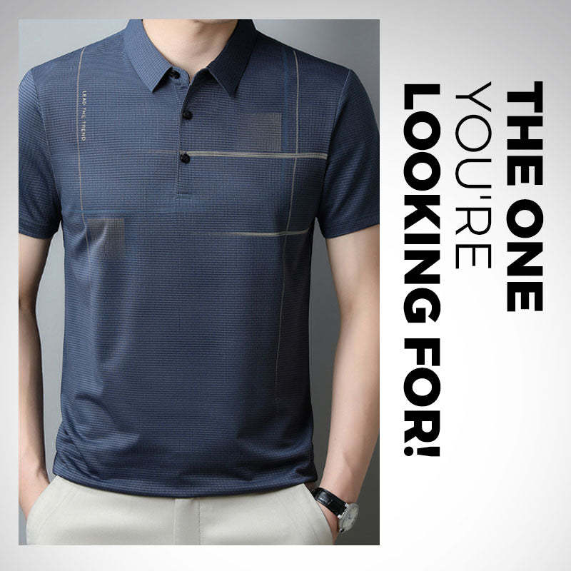 Men's Loose Cool Breathable Lapel T-Shirt