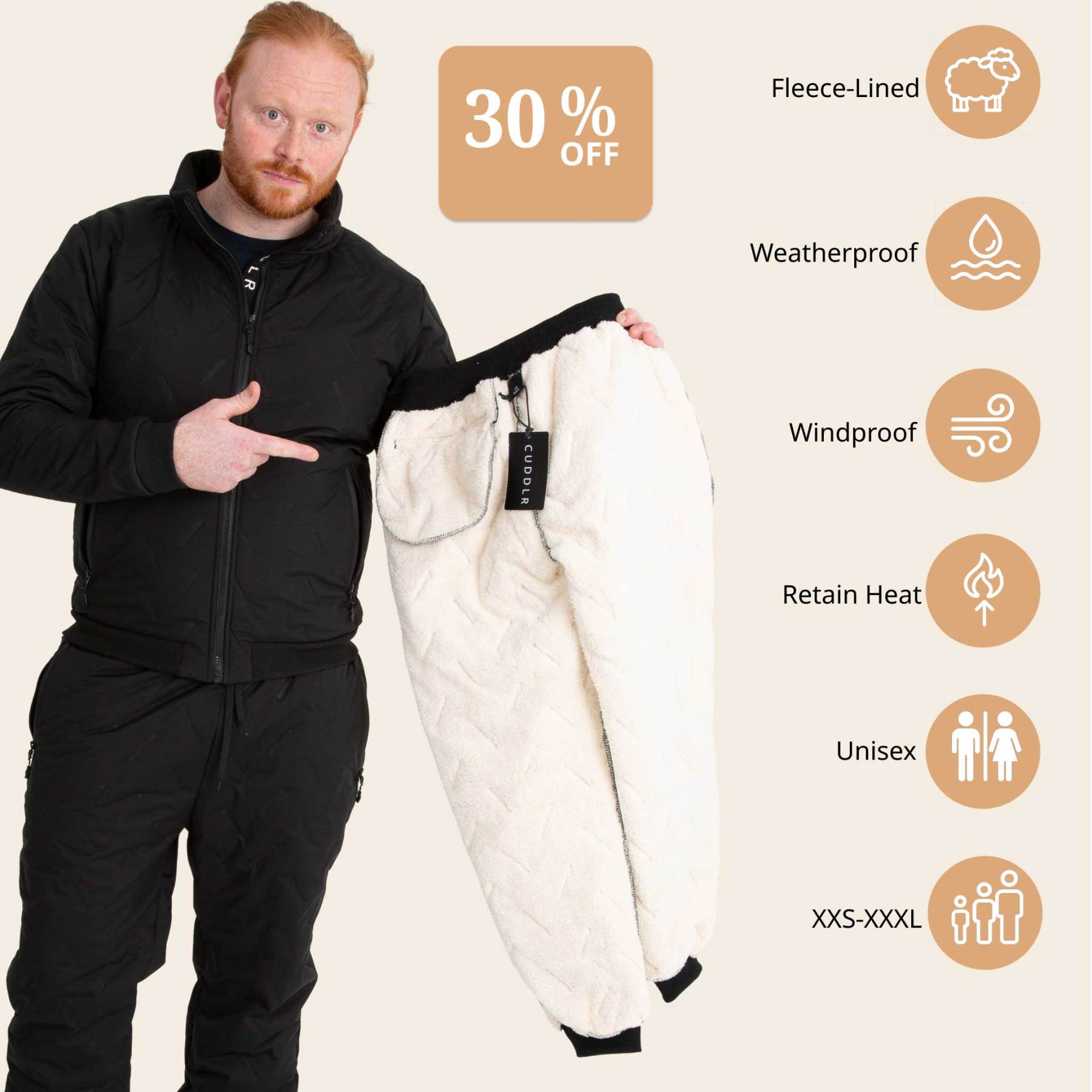 Fleece-Lined Weatherproof Trousers